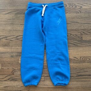 Vibrant Blue Kids Jogger Pants with Lightning Bolt